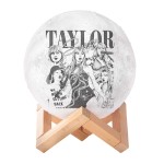 Taylor Swift Moon Lamp - Taylor Swift Picture Light & Engraving - 3D Print Luna Light Painting Light
