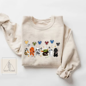 Star Wars Disney Balloon Sweater,Star Wars Character Sweatshirt,Disney Star Wars Tee,Disney Sweater,Baby yoda Sweatshirt,Disneyland Vacation