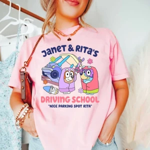 Bluey and Bingo Janet and Rita Driving School Nice Parking Spot Rita Shirt, Bluey and Bingo Grannies Shirt