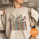 Albums As Books Sweatshirt | Trendy Aesthetic For Book Lovers Crewneck | Folk Music Hoodie | Country Music Hoodie | RACK Music Sweater Gift